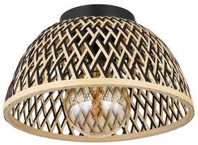 Plafoniera design industrial Colly negru, natur