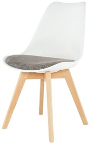 Scaun Culoare Alb / Maro, DAMARA