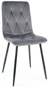 Scaun de bucaterie Tom Velvet, gri