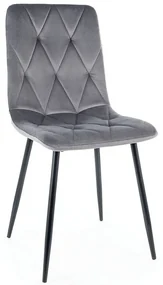 Scaun de bucaterie Tom Velvet, gri
