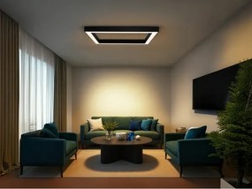 Plafonieră LED 150W/230V, 3000/4000/6500K, 120x120 cm, negru
