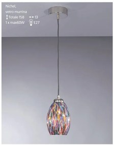 Lustra, Pendul modern din sticla Murrina 10009