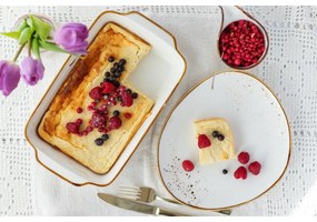 Mäser Set de 2 farfurii de copt Pintar Puncte maroalb 23 x 14,5 cm