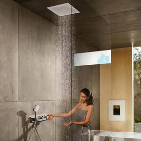 Baterie cu termostatat Hansgrohe, RainSelect, cu 2 functii, cu suport pentru para de dus, crom