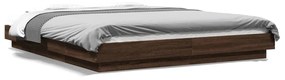 3281188 vidaXL Cadru de pat, stejar maro, 150x200 cm, lemn prelucrat