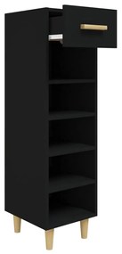 Pantofar, negru, 30x35x105 cm, lemn compozit 1, Negru