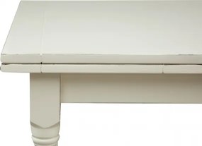 Masa extensibila, L140(240) 80 H80 cm, alba antic, lemn masiv