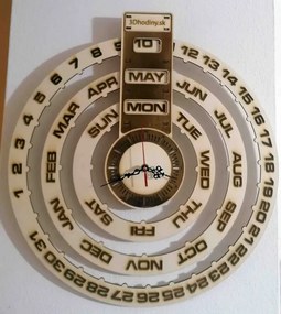 SENTOP | Calendar din lemn - ceas de perete gravat - JOGBEL
