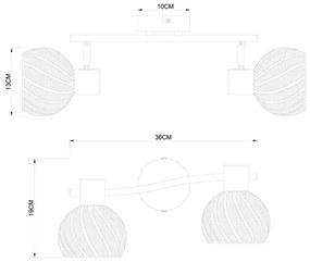 Globo 54025-2 - Lampă spot WILLY 2xE27/40W/230V