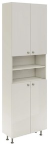 Soldat Baie haaus Zaria, 4 Usi, Alb lucios/Alb, MDF, L 60 x l 27 x H 190 cm