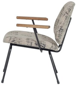 Fotoliu bej cu tapițerie din chenille Aure – WOOOD