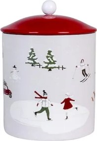 Cutie metalică artizanală lucrată manual, cu motiv de iarnă, multicolor, 14 × 20 cm, „Vinterland"