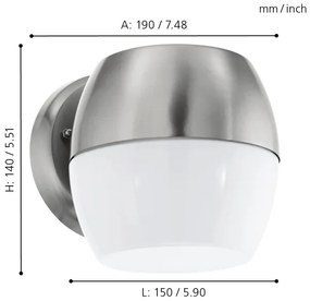Eglo 95982 - LED Corp de iluminat perete exterior ONCALA LED/11W