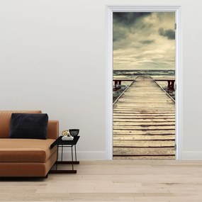 Fototapet pentru ușă - Ponton la mare (95x205cm)
