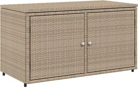 vidaXL Dulap depozitare de grădină, bej, 110x55x60,5 cm, poliratan