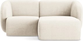 Colțar bej cu tapițerie din chenille (cu colț pe partea dreaptă/cu șezlong) Lani – Makamii