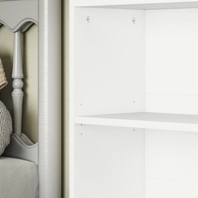 HOMCOM Bibliotecă raft de depozitare 6 niveluri cu polițe reglabile pentru living, dormitor, birou, 60x24x158,5cm, alb | Aosom Romania