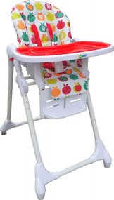 Scaun de masa pentru copii si bebe NOVOKIDS™ Go baby reglabil in 6 trepte de inaltime , pliabil , centura de siguranta, sezut comfortabil, masuta