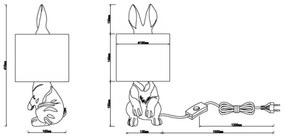Globo 21633G - Lampă de masă RABBIT 1xE27/25W/230V