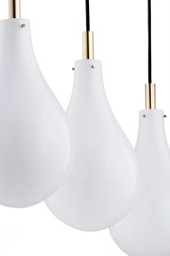 Lustra cu 4 Pendule sticla design decorativ OAKLAND alba