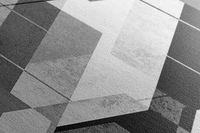 Tablou geometrie abstractă în design alb-negru