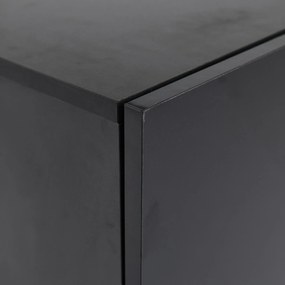 Vitrină lucioasă cu iluminare LED, 1 raft de sticlă, 45x35x160 cm, Negru