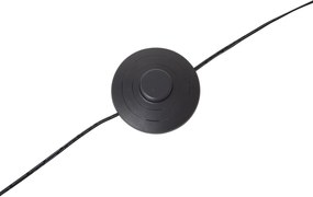 Lampă de podea arcuită de design neagră, incl. LED cu dimmer în 3 trepte - Anello