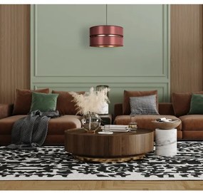 Lustră pe cablu Duolla DUO 1xE27/15W/230V d. 40 cm roșu-burgund/auriu