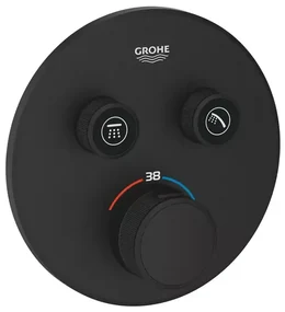Baterie dus Grohe Grohtherm SmartControl negru mat Phantom Black fara corp ingropat