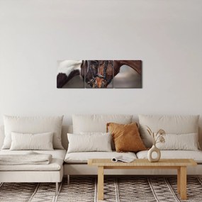 Tablou - Cai îndrăgostiți (cu ceas) (90x30 cm)