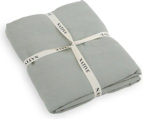 Lenjerie de pat verde prăfuit din in pentru pat de o persoană 135x200 cm Stone – Native Natural