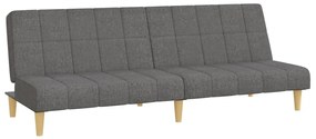 337477 vidaXL Canapea extensibilă cu 2 locuri, gri deschis, țesătură
