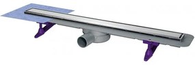Set rigola de dus cu capac inox, Kessel Linearis Compact, 65cm, Multistop, faiantabil, 45600.62FM