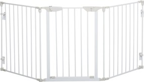 PawHut Gard Pliabil și Modular pentru Câini cu 3 Panouri Alb | Aosom Romania