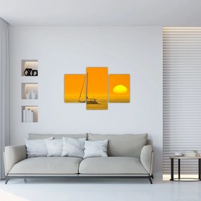 Tablou - Barca în mijlocul mării (90x60 cm)