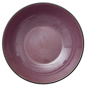 Bol servire din gresie Bitz Premium, ø 20 cm, violet-negru