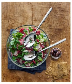 Set bol din sticlă pentru salată cu 2 tacâmuri WMF Taverno