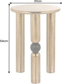 Masuta Laterala, Aluminiu, Auriu, ABSTRACT 55cm