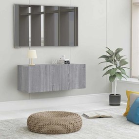 vidaXL Comodă TV, gri sonoma, 80x30x30 cm, lemn prelucrat