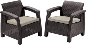 Fotoliu de grădină maro Corfu – Keter