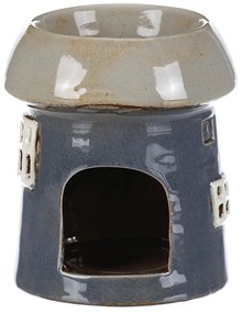 Aroma-lampă House gri, ceramică, 11 x 11 x 13 cm