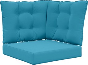 vidaXL Perna pentru canapea de exterior 3 pcs Albastru regal Poliester