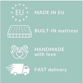 Pat boxspring bej cu spațiu de depozitare 180x200 cm Blend – Maison de Rêve