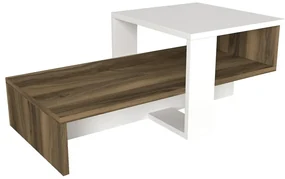 Măsuță de cafea Chain White and Walnut