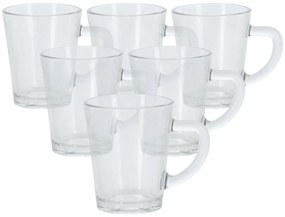 Set 6 cești din sticlă EH espresso, 70 ml