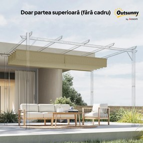 Outsunny Tettuccio di Ricambio per Gazebo 3x3 m con 10 Fori di Drenaggio Grigio | Aosom Romania