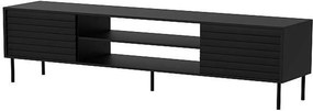 Comoda TV CORTINA, negru, PAL laminat, 180x40x60 cm
