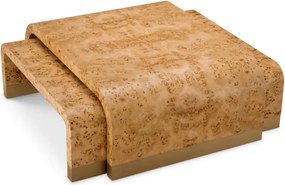 Set 3 Masute design LUX, Furnir Burl Mappa, Maro, Quinton