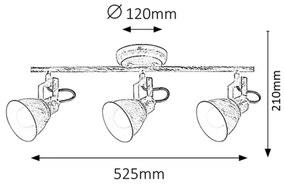 Rabalux 5968 - Lampă spot VIVIENNE 3xE14/40W