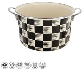 Orion Oală emailată Șah Lem, 6,5 l, diametru 26 cm